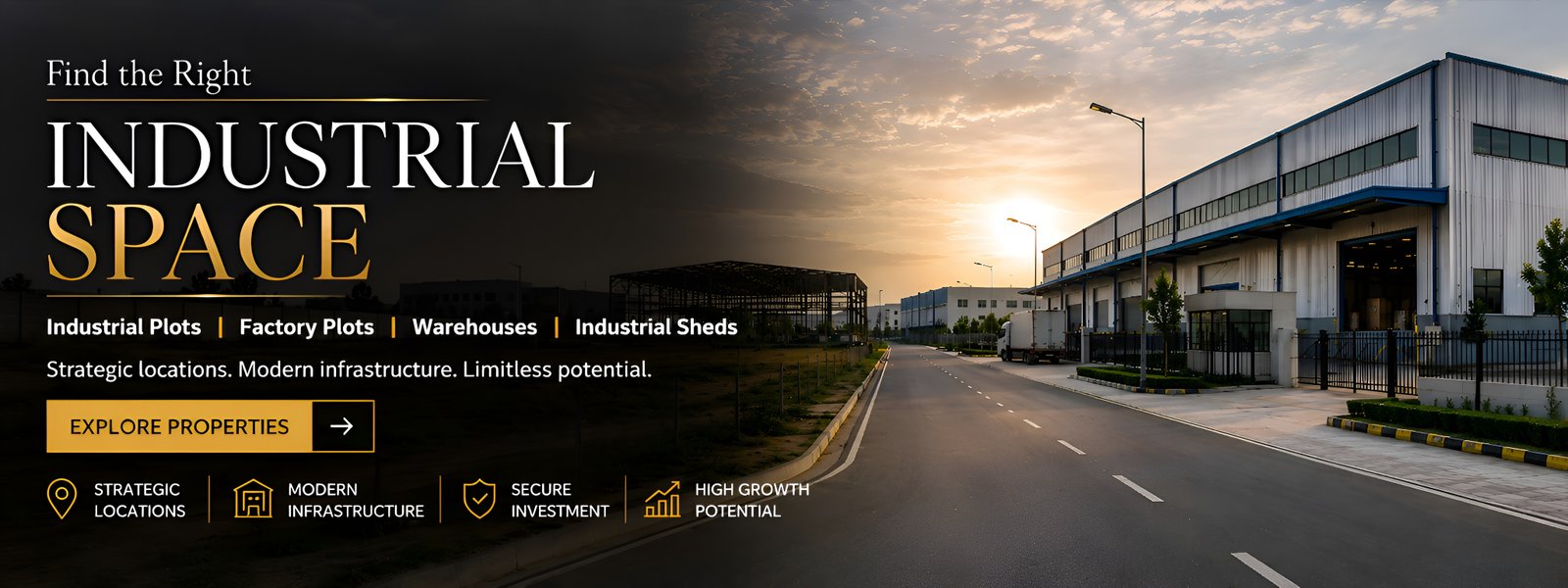 Industrial Plots, Ready Factories & Warehouses for Sale/Lease in Noida, Greater Noida, YEIDA & Faridabad