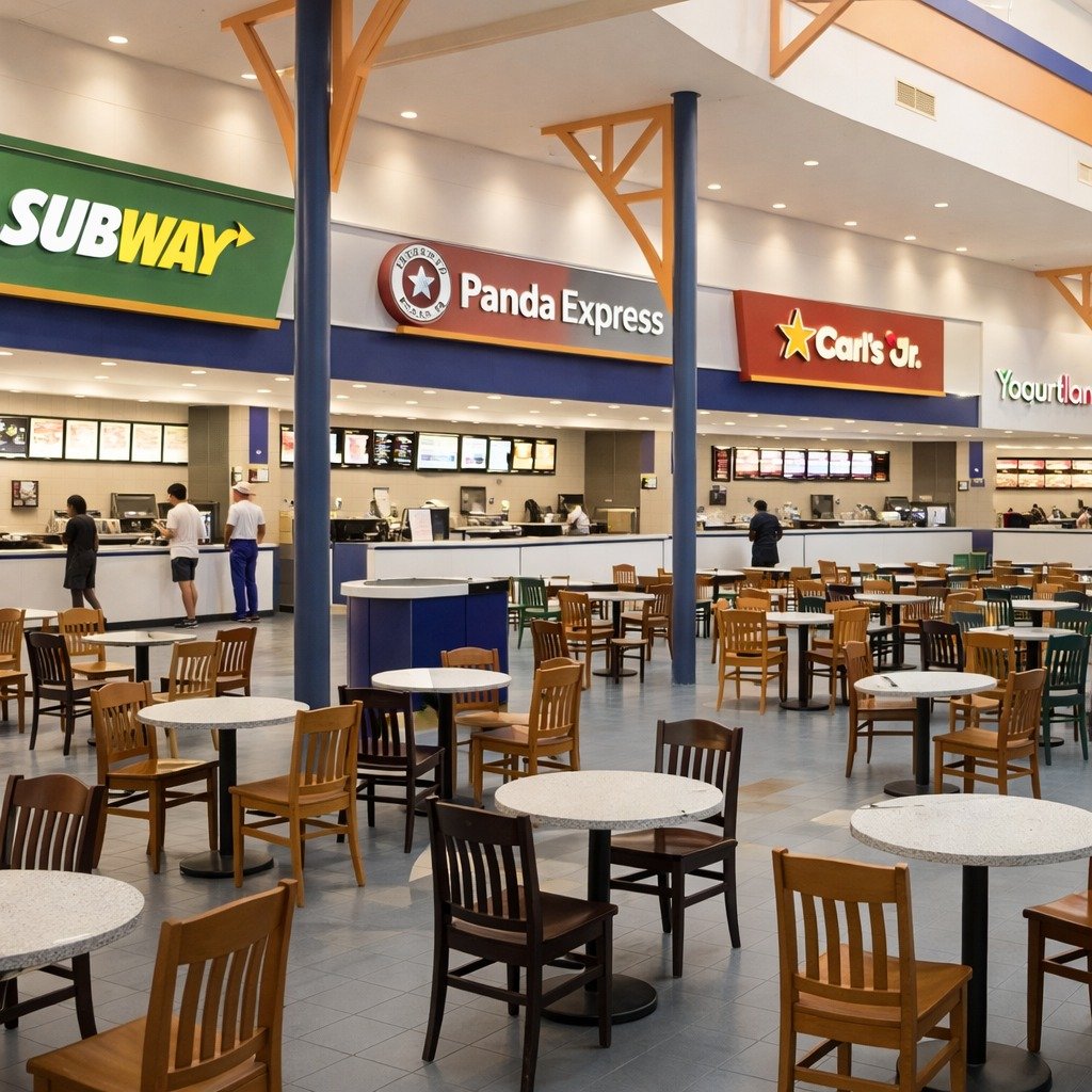 60 - 150 Sq. Ft. Food Court Kiosks