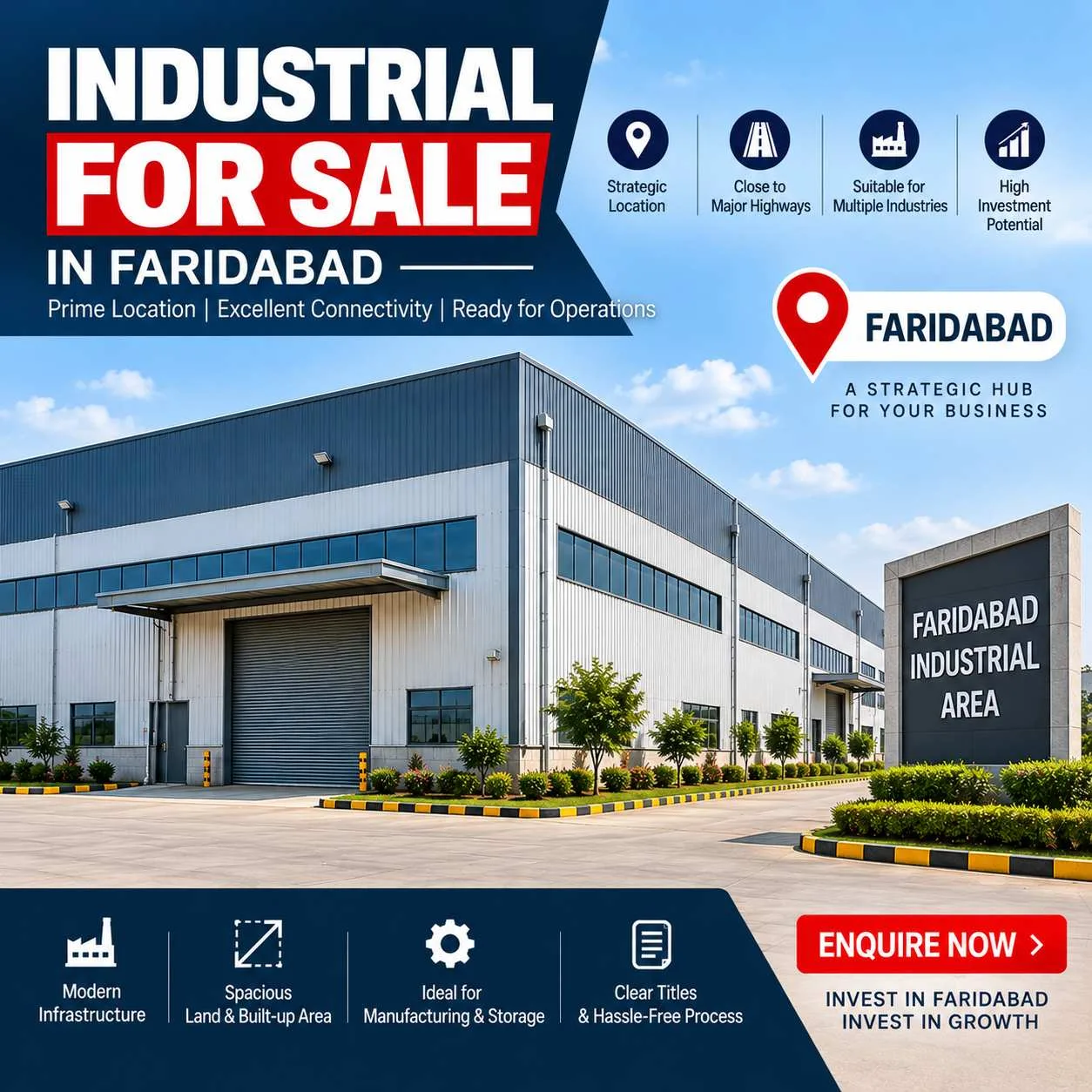 25,000 Sq.ft Large Format Industrial Land Parcel in Noida